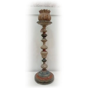 CANDELABRO MADERA POLICROMADO
