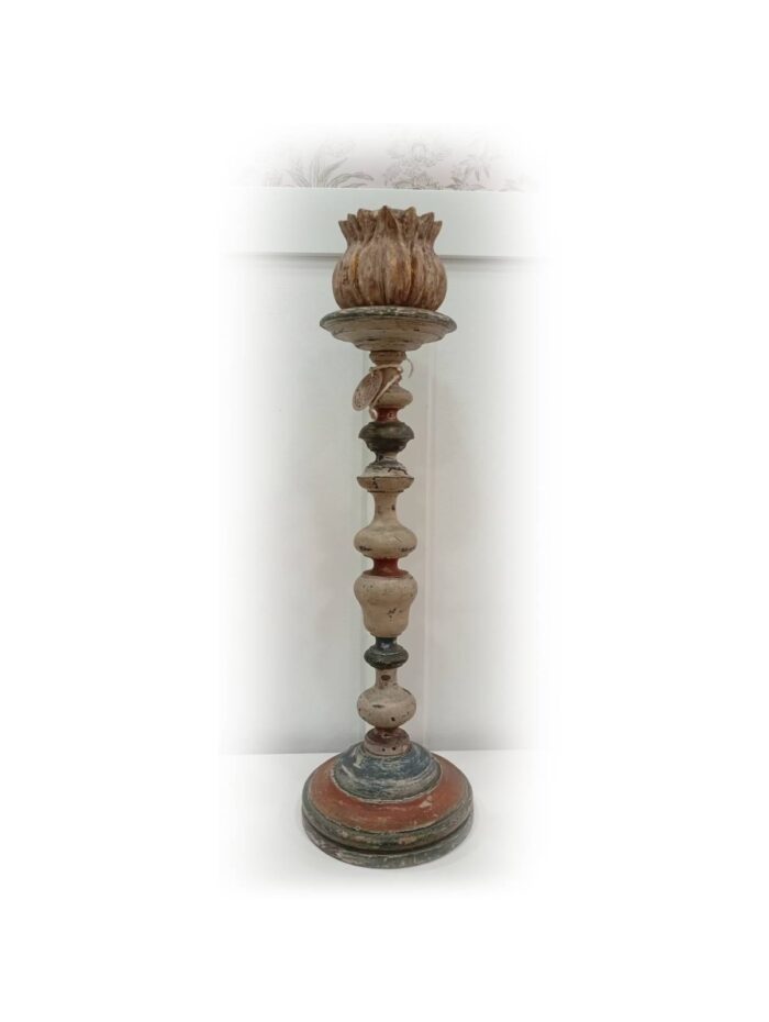 CANDELABRO MADERA POLICROMADO